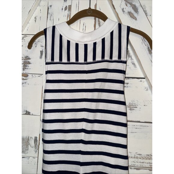 Free People FP Beach Dress Womens Capri Stripe Midi Navy White Boho Size XS - Picture 13 of 13